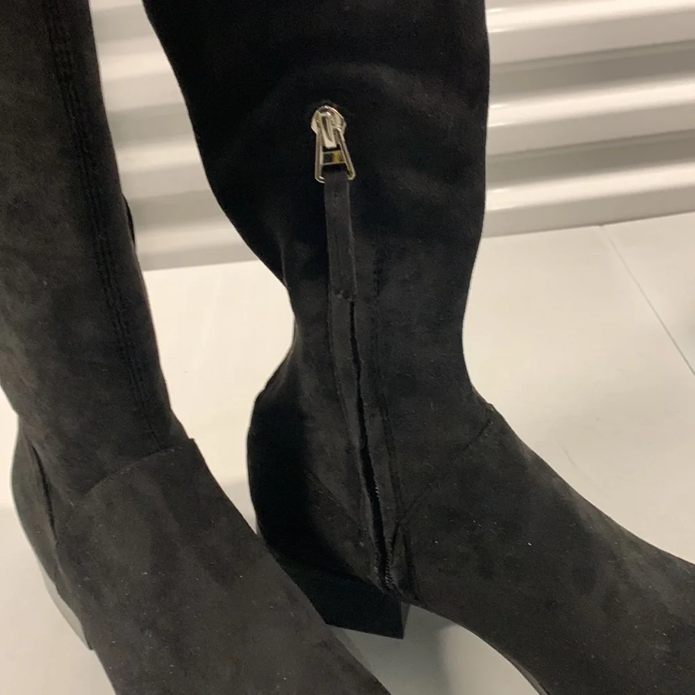 Dolce Vita‎ Steely Boots Women’s Black Micro Suede Ankle Booties Shoes 7.5 NWB